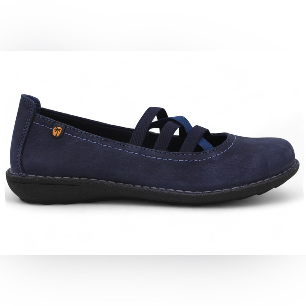 Jungla Suede Ballet Flats with Elastic Straps